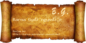 Barna Gyöngyvér névjegykártya
