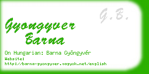 gyongyver barna business card